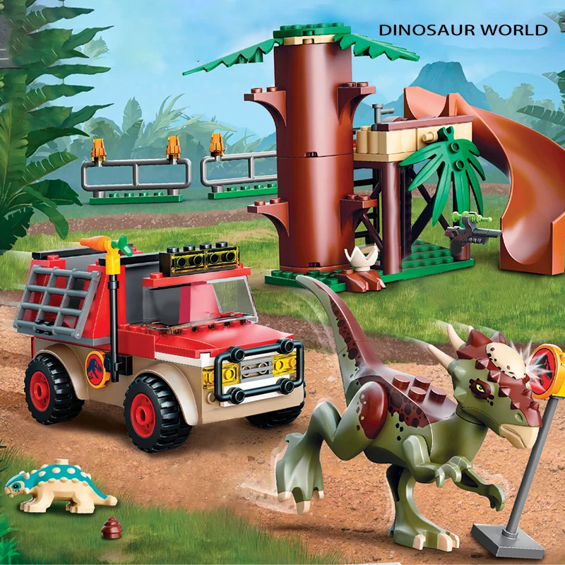 MOC Jurassic Set Model World Indominus Rex Stygimoloch Dino skeleton Building Blocks Bricks Dinosaur figures Toy Gift for Kids |