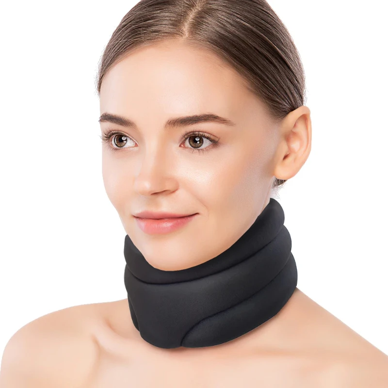 Neck Support Cervical Brace Cervicorrect Adjustable Foam Cervical Collar for Relieve Cervical Pain Airplane Travel Nap Health 3
