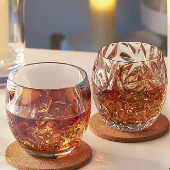 Bicchiere da acqua in vetro per uso domestico bicchieri da birra e liquore creativi Bar whisky bicchiere da vino occidentale 1