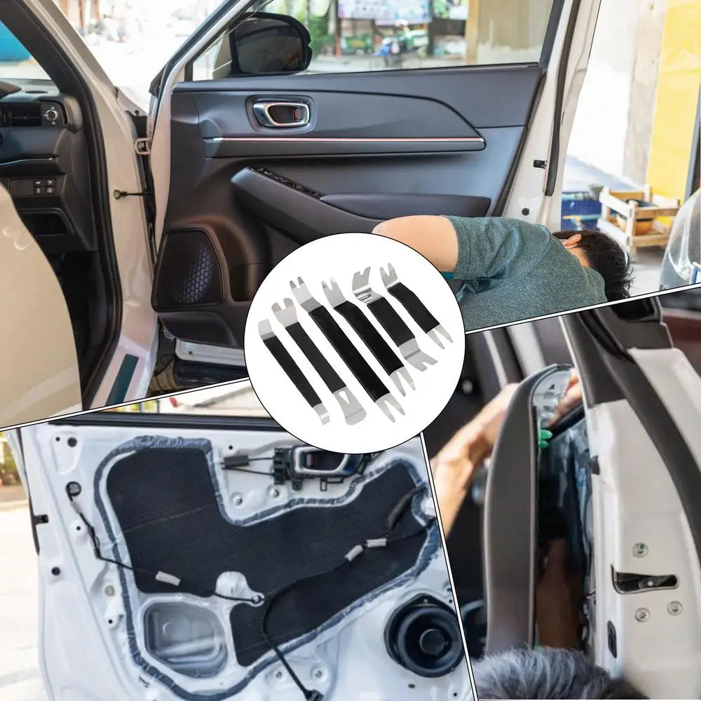 Auto Trim Removal Tool Kit 6X Automotive Trim Removal Tool Set Trim Tool Kit Multi-Function Auto Body Tools for Car Door Clip