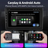 Autoradio ESSGOO 4+64G avec CarPlay sans fil et Android Auto, écran tactile IPS de 9" Double 2 DIN, GPS, navigation SAT, FM, DAB+, Wi-Fi, USB, SWC, lecteur multimédia. 2
