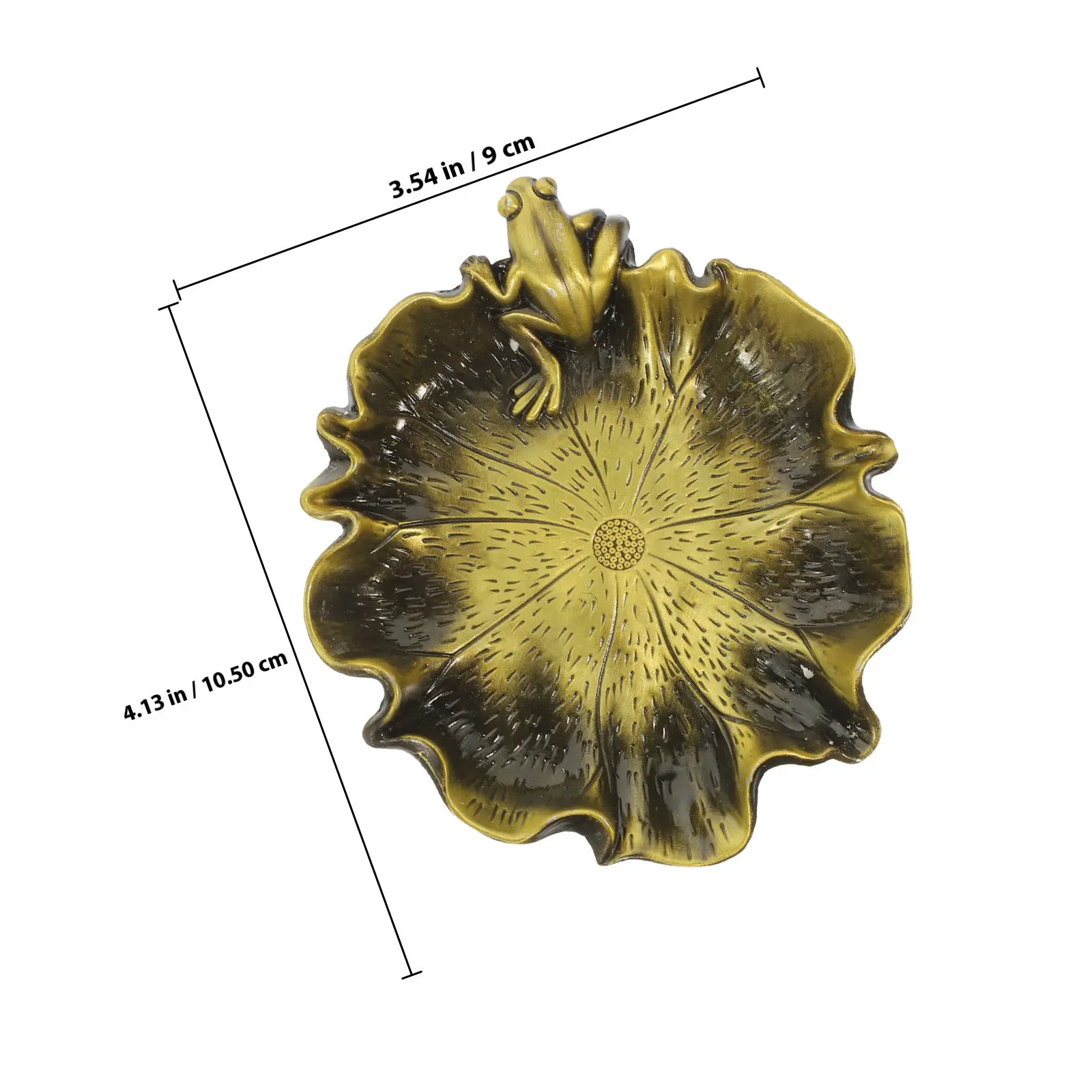 장 잉크 접시 개구리 모양 금속 서예 잉크 접시 레트로 스타일 휴대용 연꽃 모양 잉크통 붓꽂이 데스크탑 중국풍