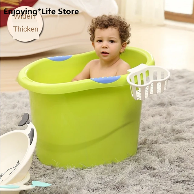 New Children's Bath Bucket Baby Bath Bucket Plastic Bath Bucket Baby  Bathtub Child Bath Bucket Can Sit Thick Baby Bath - AliExpress