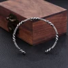 Fashion Retro Viking Twisted Thorn Bracelet Punk Simple Stainless Steel Open Bracelet Unique Creative Jewelry Gifts Wholesale 1