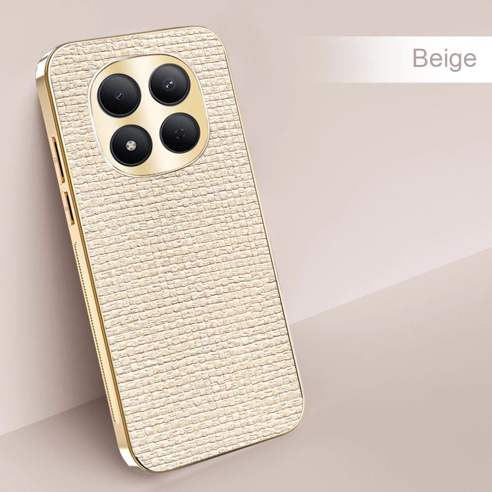 Luxury Electroplated Woven Grain Frosted Finish Phone Case