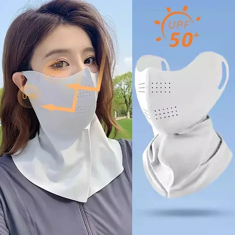 Women Sunscreen Veil Neck Face Mask UV Protection