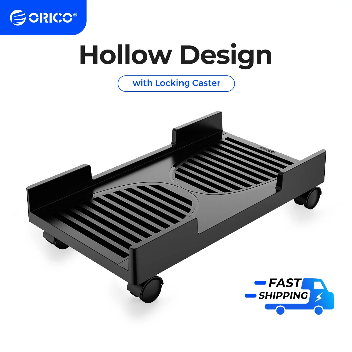 ORICO Mobile Adjustable Computer Tower Holder Stand Cart with Braking Lock Wheels For PC Cases pc case