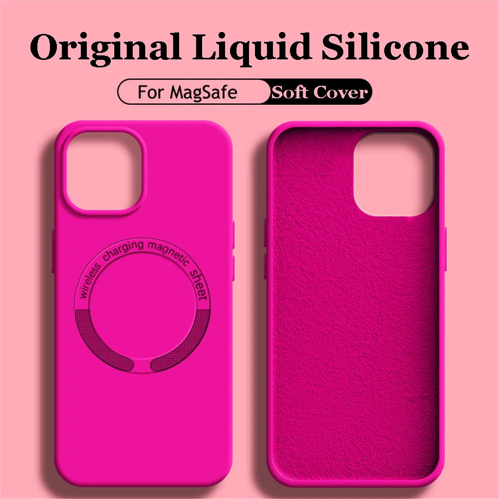 iPhone 15 Plus Silicone Case with MagSafe - Light Pink