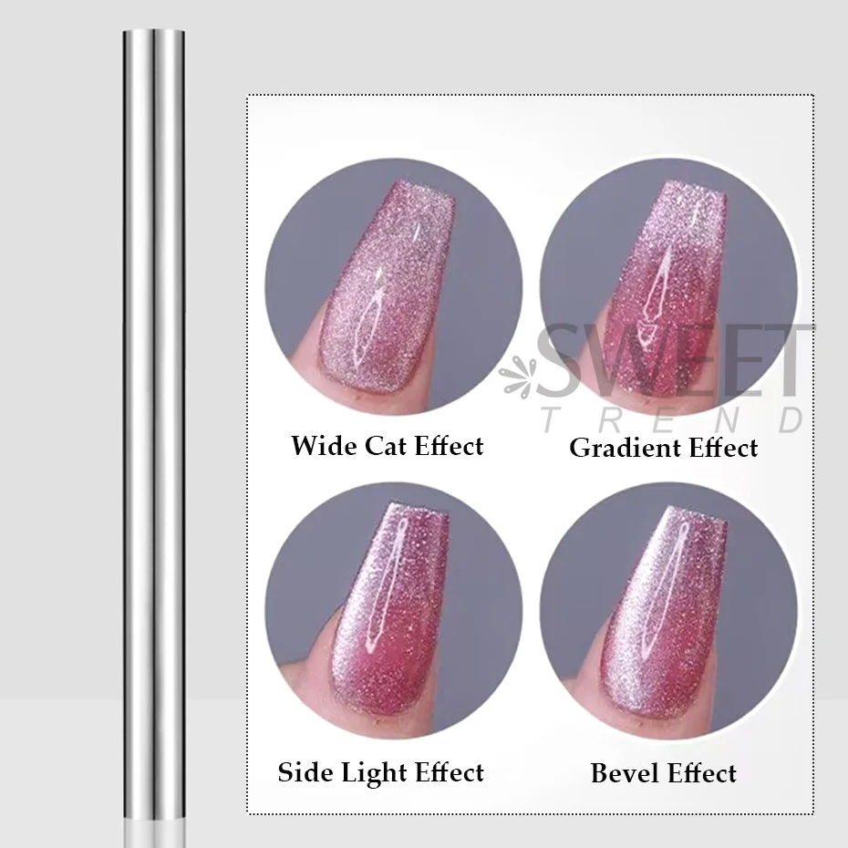 Magnetic Nail Art Tools-15cm Strong Wide Magnetic Nail Stick 9D Effect For UV Gel Line Strip French Manicure