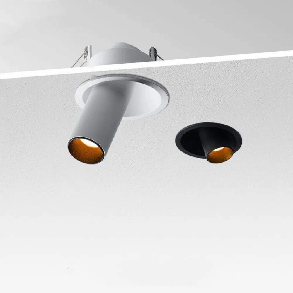 Recessed LED Long downlight spotlight  10W12W 15W Dimmable Anti-glare 360° Rotation COB chip AC110V220V Ceiling Lamp Home busine