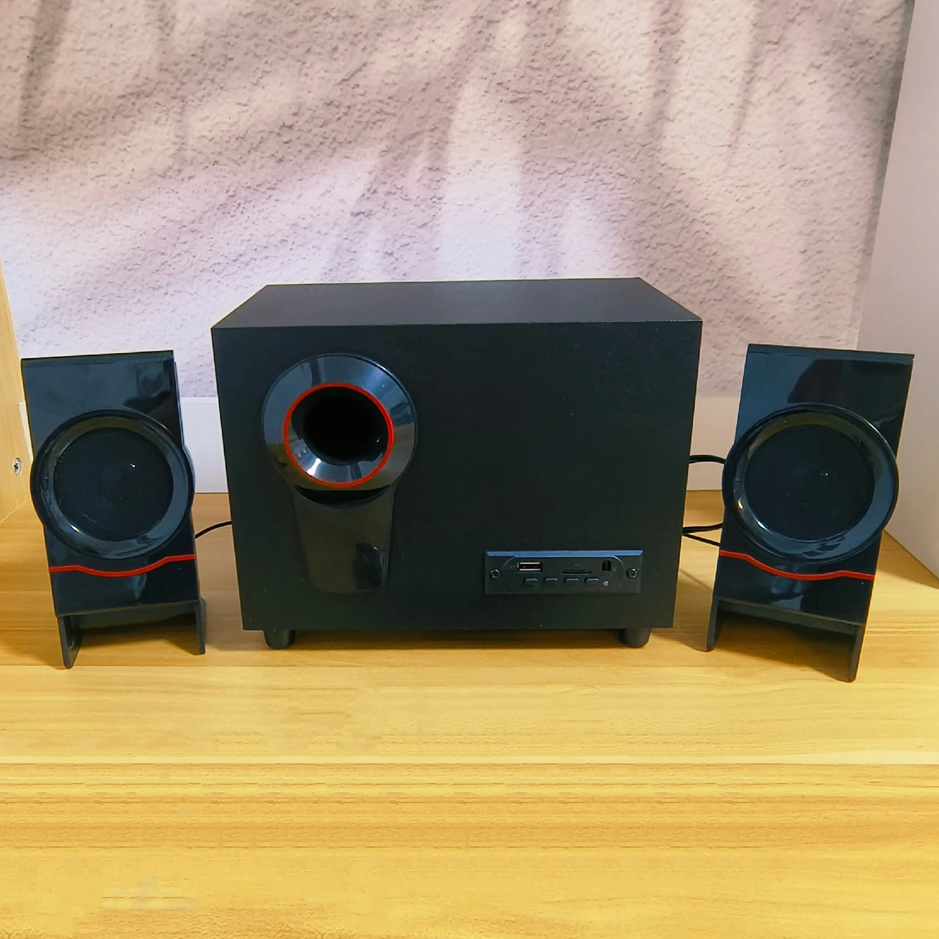 2.1 멀티미디어 액티브 스피커 홈 시어터 Hi-Fi 인테리어 사운드 스피커 서라운드 사운드 시스템 BlueTooth SD U 디스크 스피커