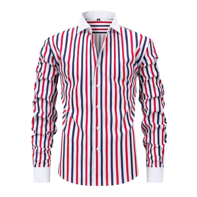 Chemise à col Windsor pour homme, best-seller, manches longues, extensible, sans repassage et anti-plis. Convient pour les occasions décontractées 1