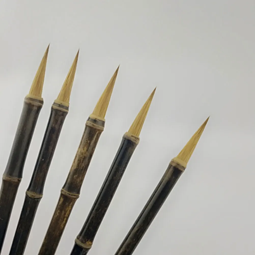 늑대털 서예 붓 대나무 손잡이 중국 전통 서예 도구 아티스트 드로잉 붓 수채화 도구