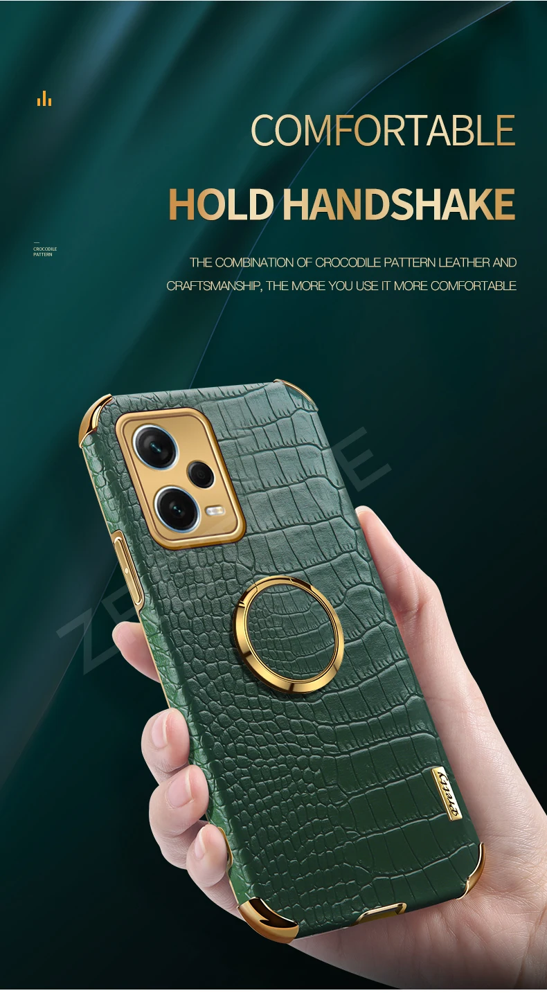 PocoX5 Fall Zroteve Überzug Silikon Krokodil Leder Abdeckung Für Xiaomi Poco X5 X4 Pro X3 NFC Xiomi Pocophone F3 F4 GT_voghion.com