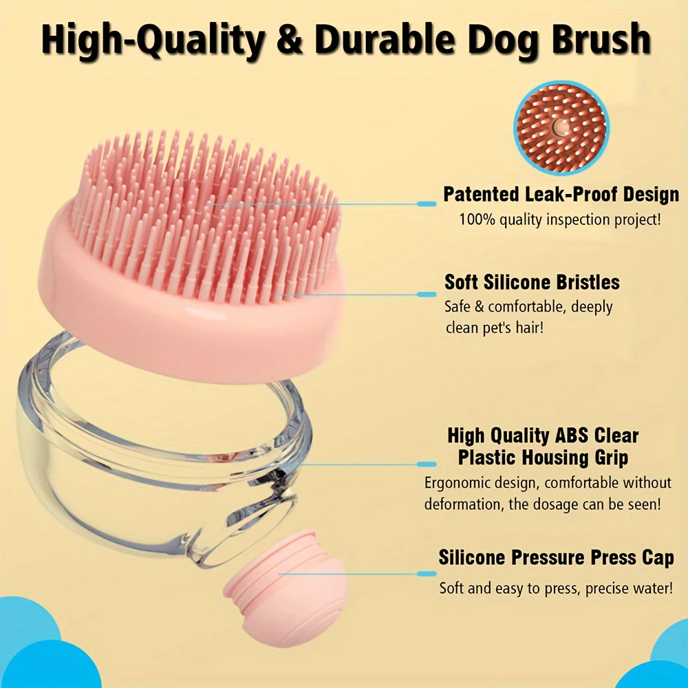 Silicone Dog Bath Brush with Dispenser 5