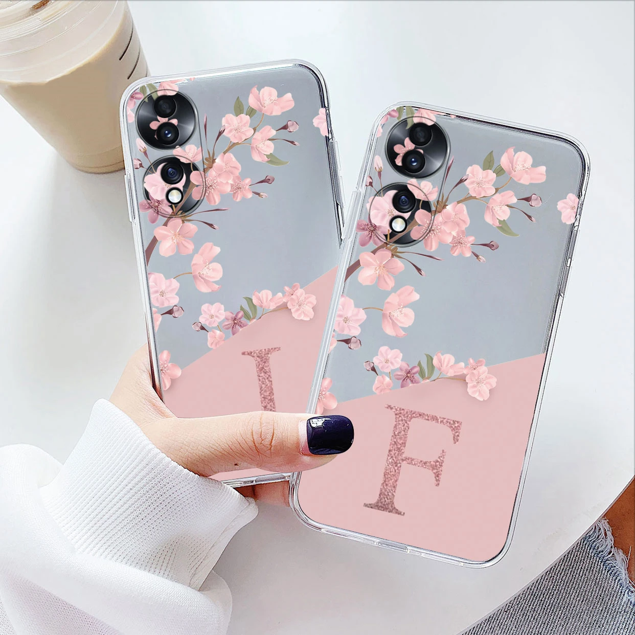 Luxury Soft Slim Transparent Phone Case - A-Z Letters Clear Bumper Back Cover