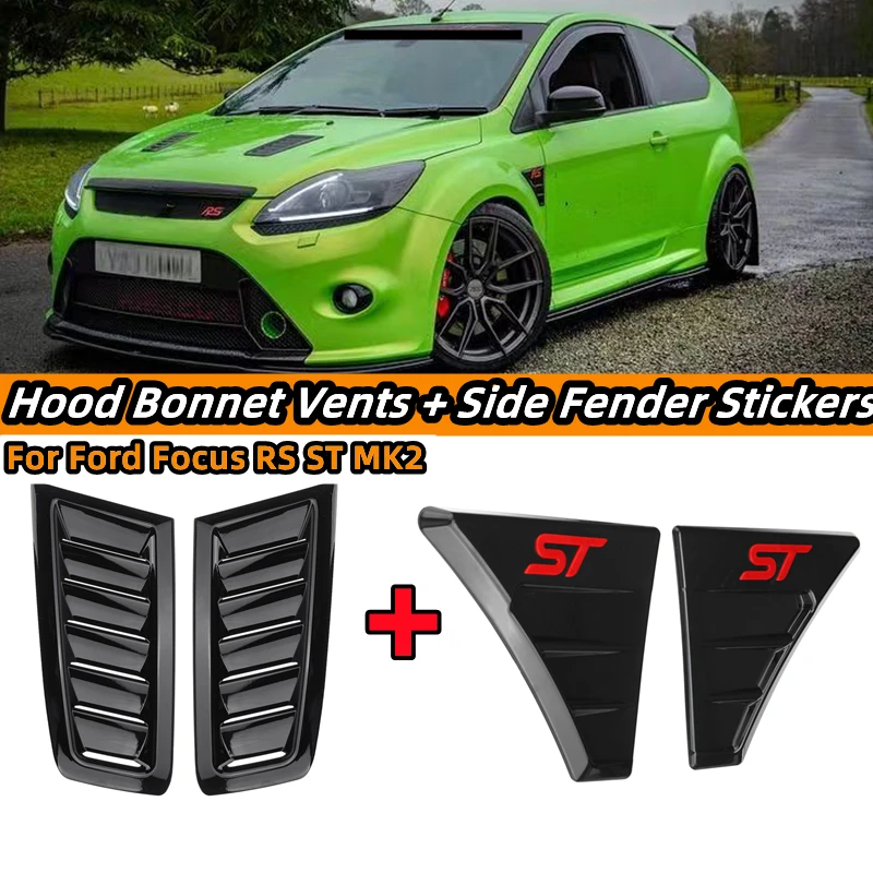 For Ford Focus Rs St Mk2 Car Front Engine Hood Vents Air Inlet