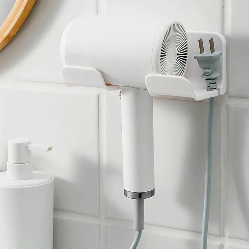 Hair Dryer Holder Wall Dryer Cradle Straightener Stand Hairdryer Organizer Box Toilet Blower Holder Shelf Bathroom Accessories