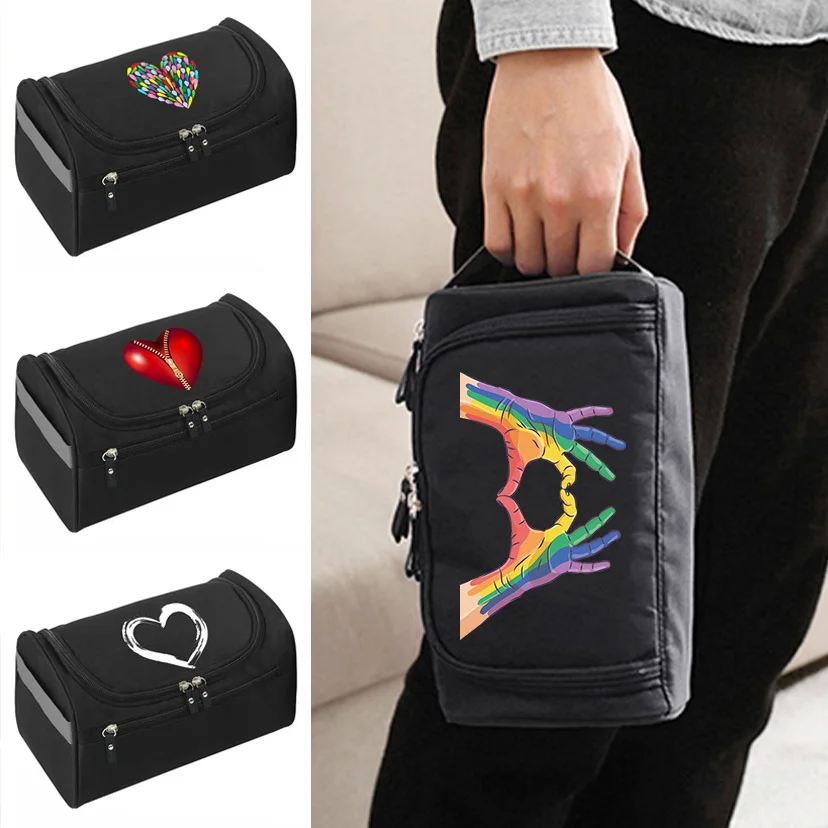 Women Makeup Bags Travel Cosmetic Bag Toiletries Organizer Waterproof Storage Neceser Hanging Love Series Bathroom Wash Bag