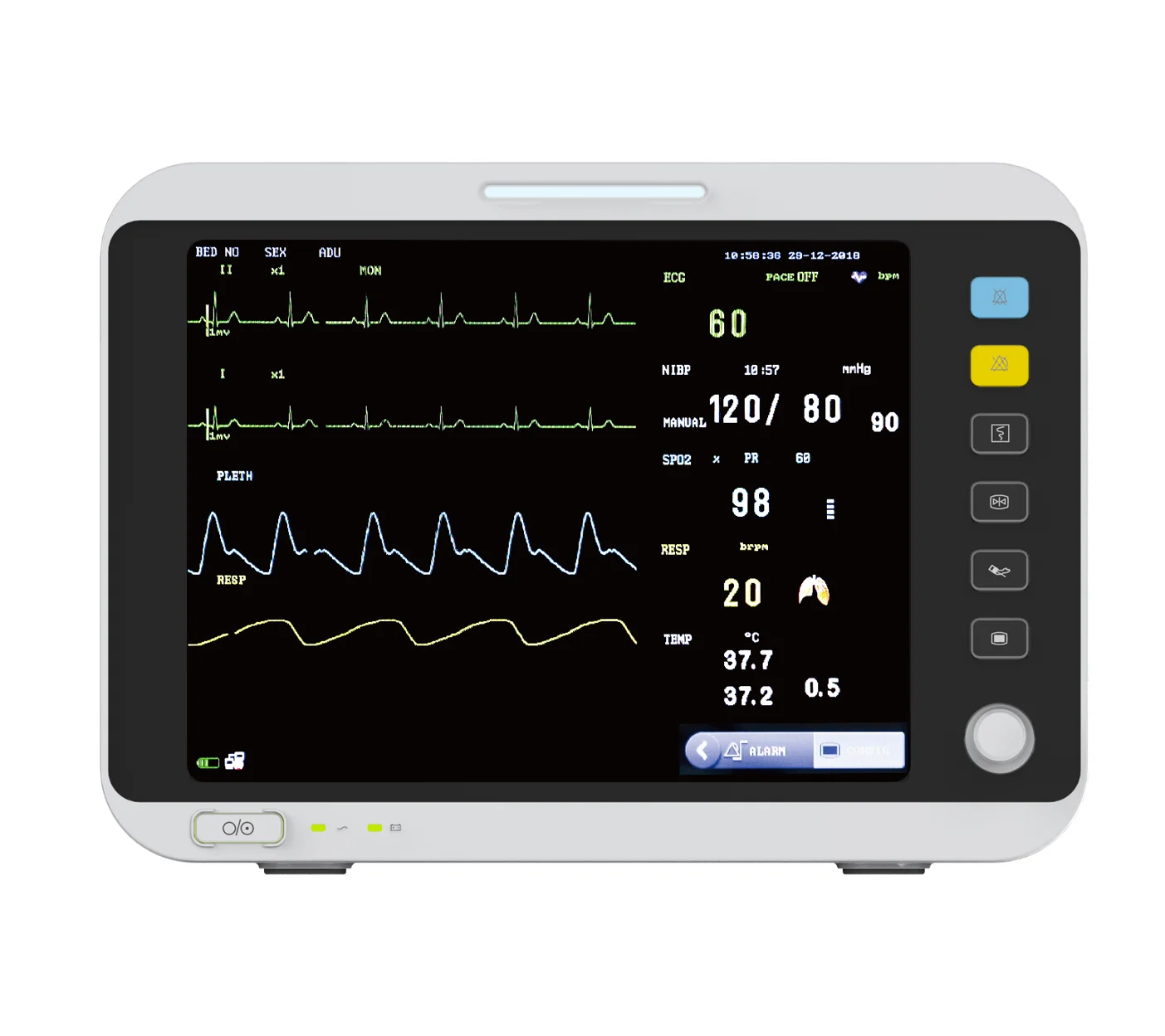 

12 inch LCD patient with Built in lithium battery 2000mAH for human