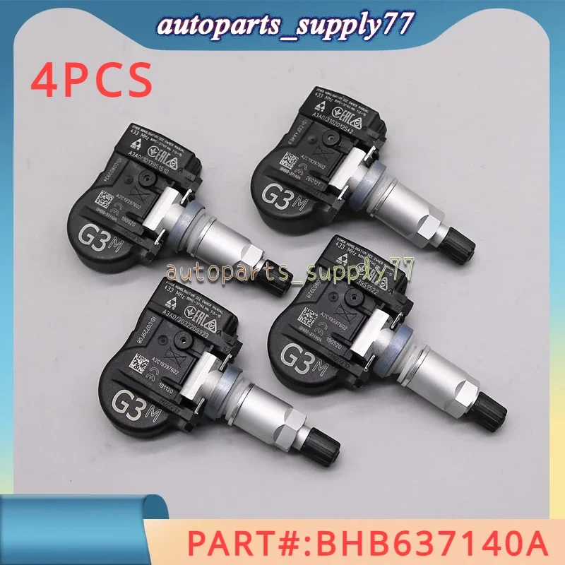 4 Stück BHB6-37-140A BHB637140A BHB6-37-140 Reifendrucksensor 433MHz für Mazda 2 3 5 6 CX3 CX5 CX7 CX9 MX5