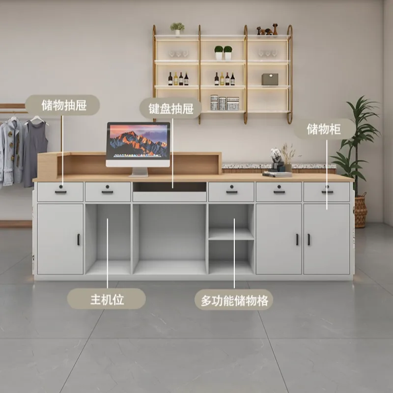 Beauty Salon Counter Outdoor Store Business Display Supermarket Cashier Desk Table For Aesthetics Bank Reception Bar Shop