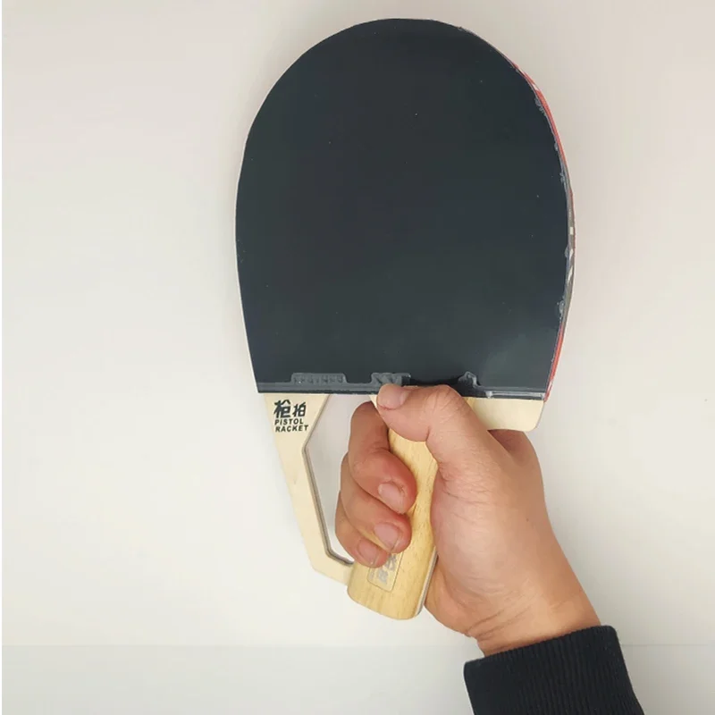 SANWEI Table Tennis Blade Pistol Racket 5 Wood 2 Carbon Ping Pong Blade Shake-Hand Grip Professional Ping Pong Paddles