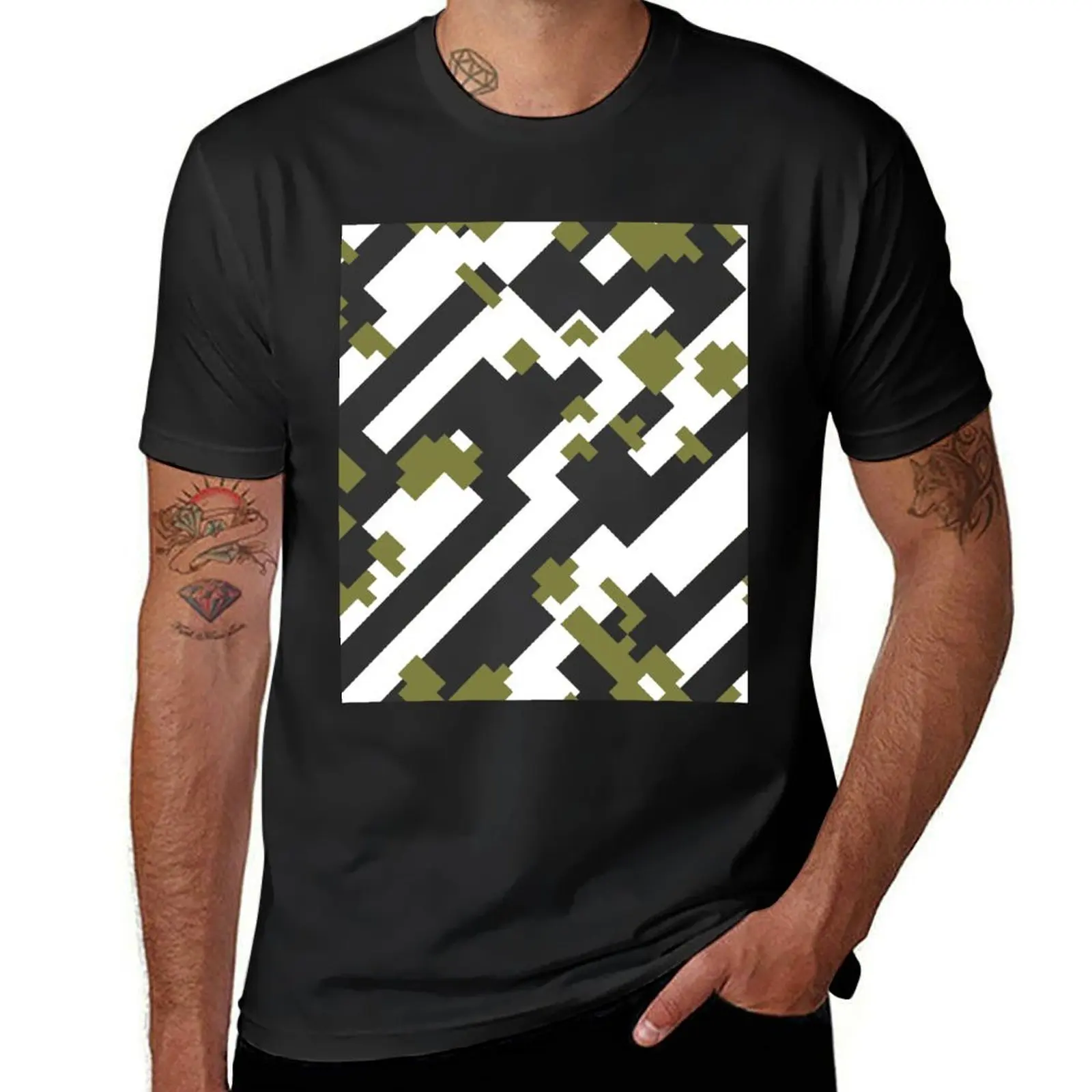 

Winter Digital Camouflage Pattern T-shirt tops boys animal print mens t shirt graphic