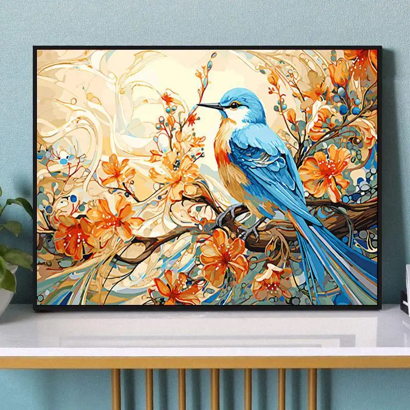 

DIY Paint By Numbers Beautiful Birds Digital Oil Paint for Adult and Kid Cool Animal Art Home Decor