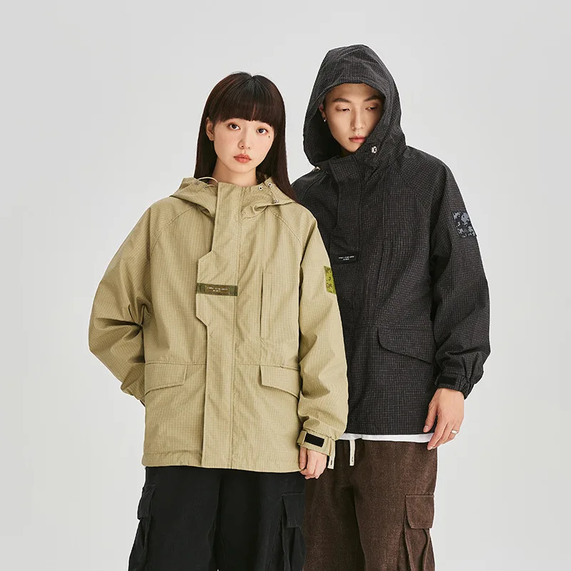 

Plus Size Outdoor Jacket Men Women Loose Casual Multi-pocket Hooded Cargo Jackets Unisex Oversize M To 6XL Coat Outerwear