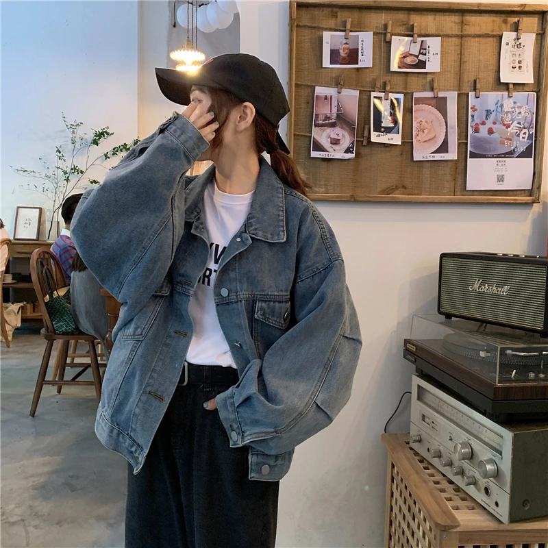 

2023 New Autumn Denim Wash Vintage Versatile Short Coat Free Shipping