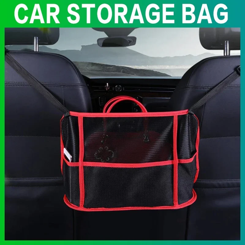 Car Net Pocket Handbag Holder Organizer Seat Side Storage Mesh Net