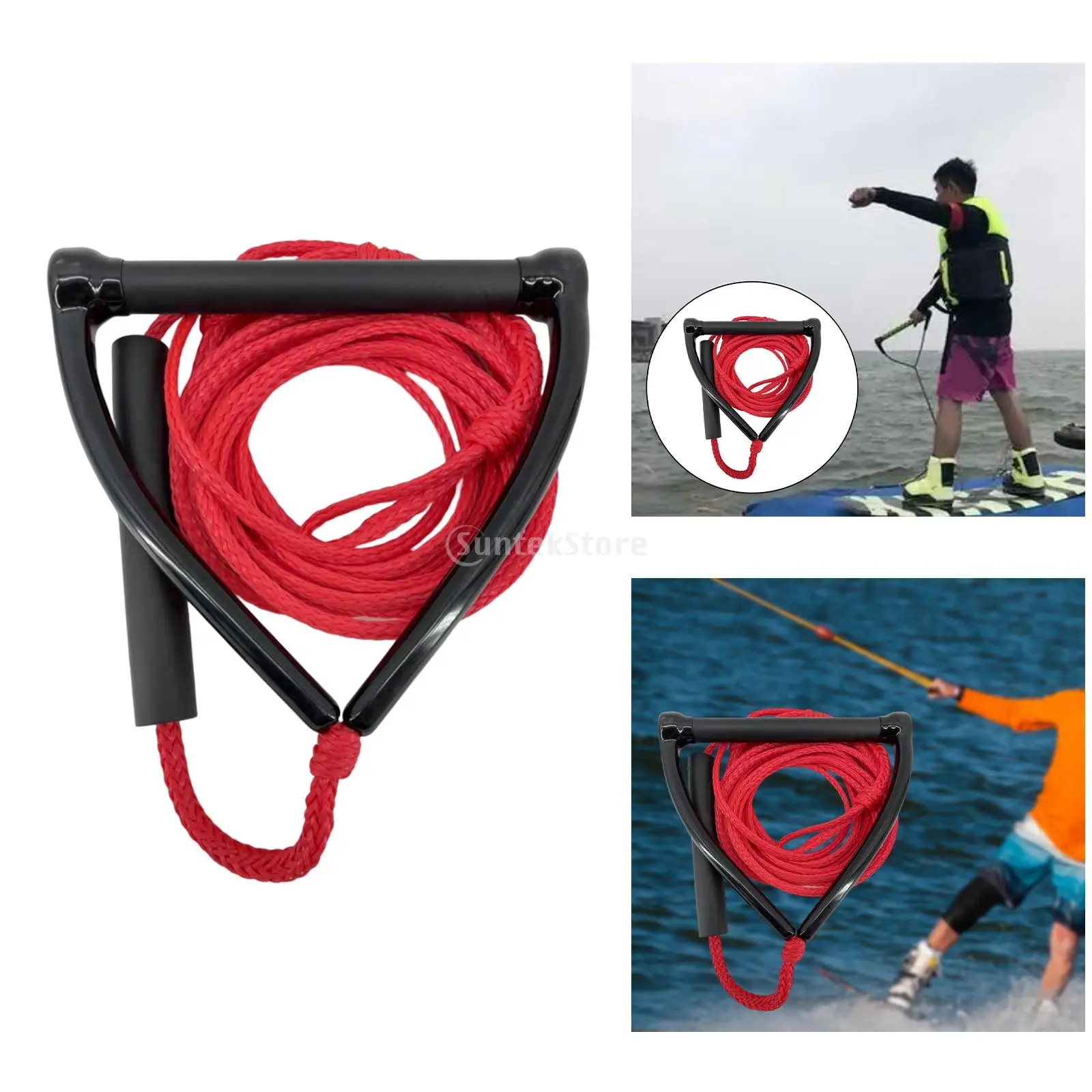 Watersports Rope 23m Water Ski Tow Rope Harness Handle Wakeboard Boat Speedboat Boat Tow Rope with Grip Wakesurf