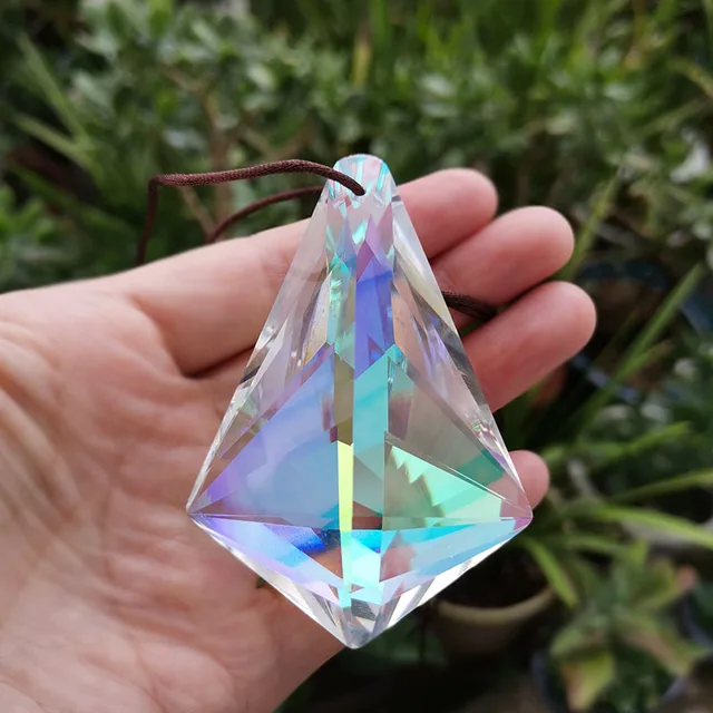 76 Mm -Es Függő Napsütő Kristálycsillár Prizma Alkatrészek Csakra Ablak Dekoráció Figure Diy Otthoni Esküvői - Image 4