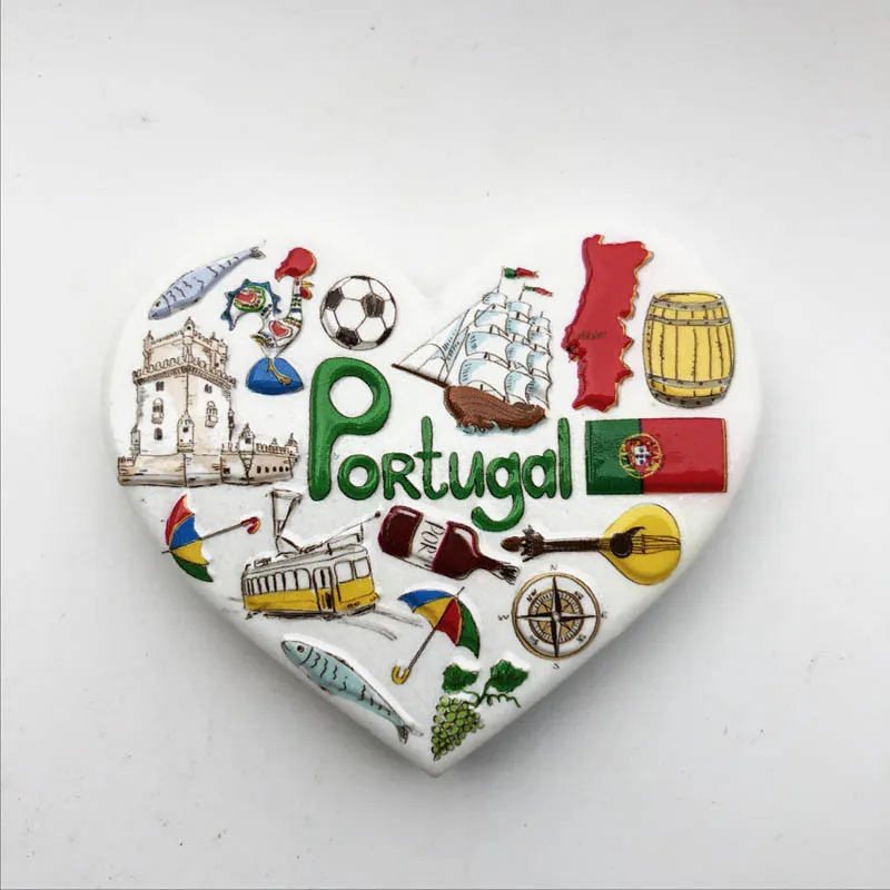 

Fridge Magnet Creative Personalized Love Portuguese Decorations Resin Crafts Tourism Souvenir Message Post