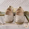 Baby Shoes Sparkling Rhinestones Baptism Baby Show Gift Infant First Walkers Handmade Sweet Princess Flower Girl Sapatos Shoes 3