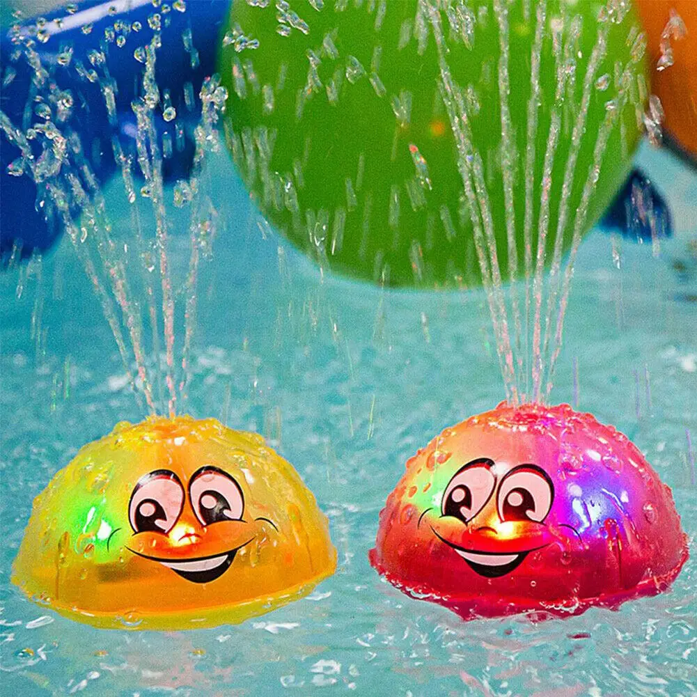Baby Spray Water Bath Toy Automatic Induction Sprinkler Swimming Pool Lighting Toy Gift Summer Outdoor Funy Play Game Shower Kid