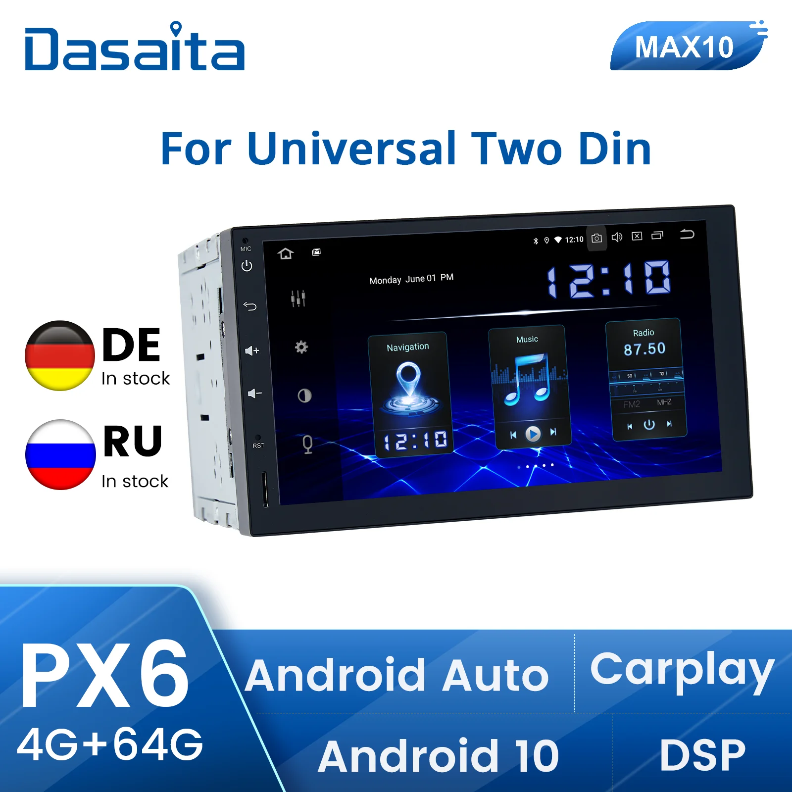 Автомагнитола Dasaita для Nissan универсальная стерео-система на Android 11 10 с 7 &quotэкраном