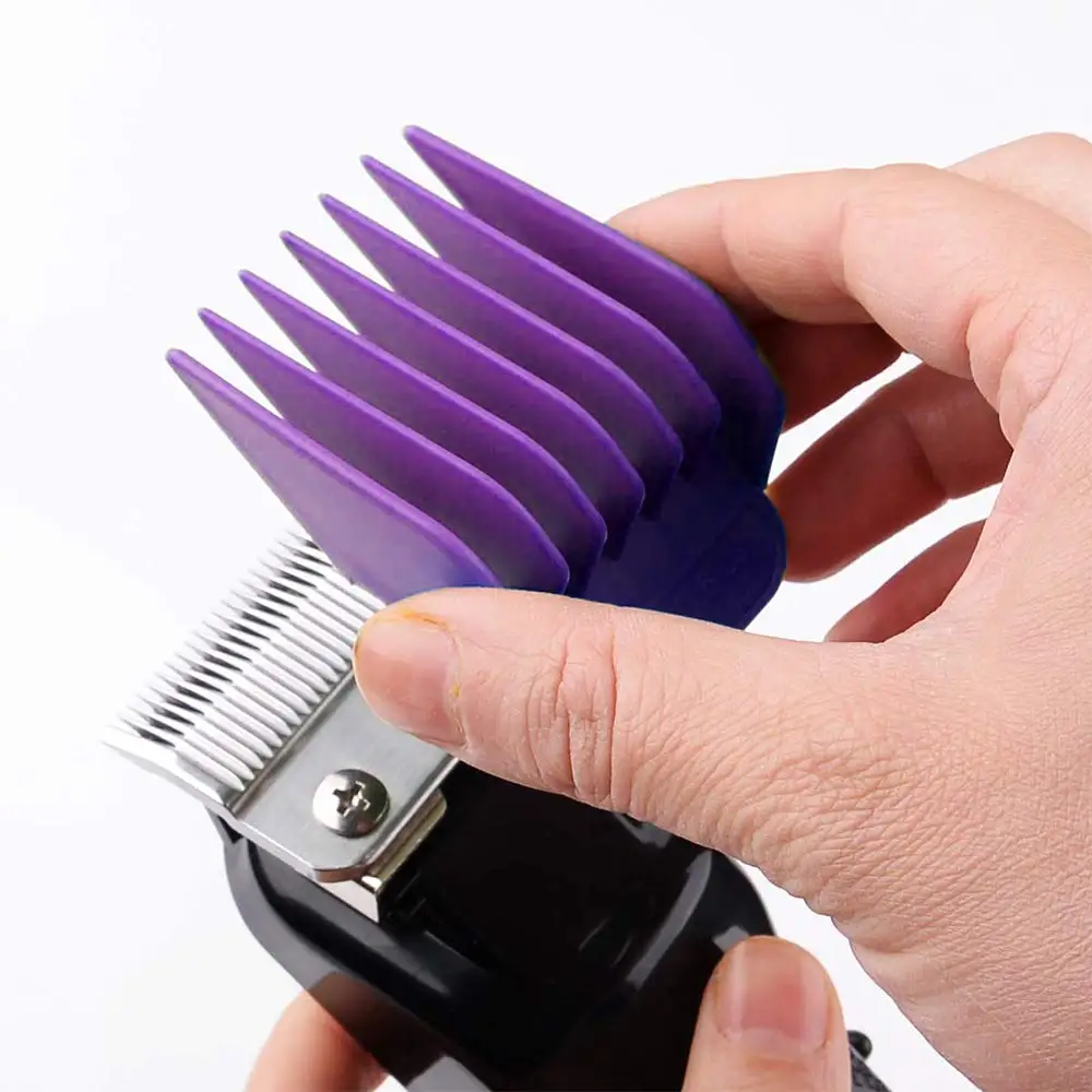 Description Picture 3 of item8 PCS 3-25mm Hair Clipper Limit Comb Trimmer Guards Guide Attachment Set for Professional Hair Clipper Shaver Haircut Accessorie
