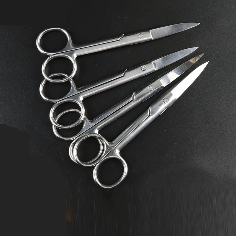 Professional 304 Stainless Steel 14CM Surgical Scissors Small Nail Tools Eyebrow Nose Hair Cut Manicure Makeup Accessories 4