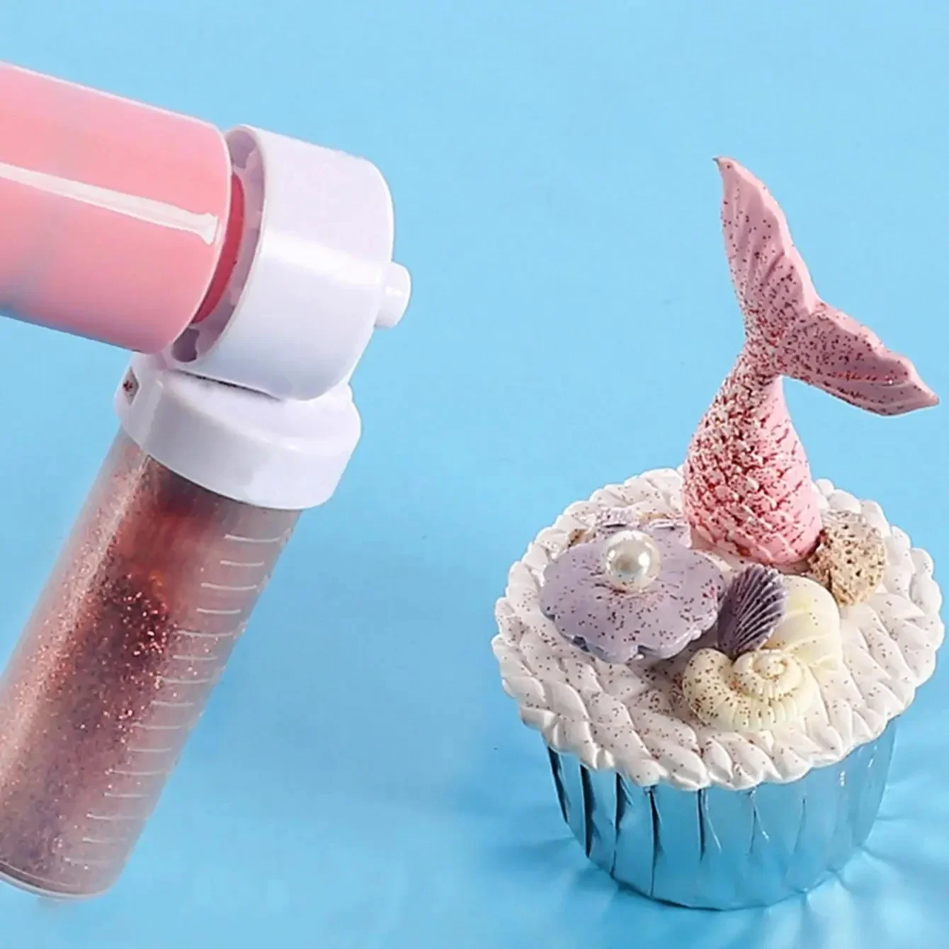 1Set(5pcs) Manual Cake Spray Guns Glitter Spray Decorating Dessert Cake Spray Pump Pastry Airbrush Baking Tool Eco-friendly