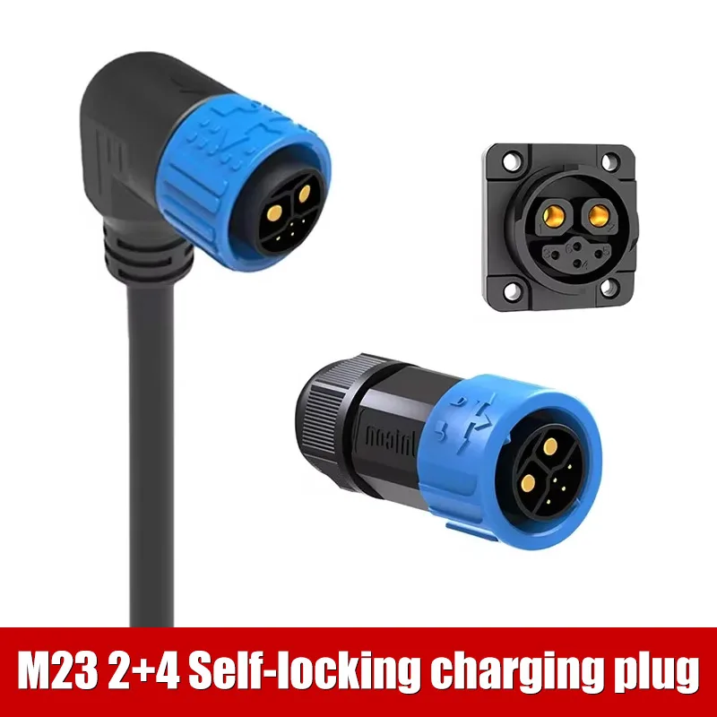 Rechargeable Aviation Plug Electric Motorcycle Battery Waterproof Connector, 6-Pin Male/Female