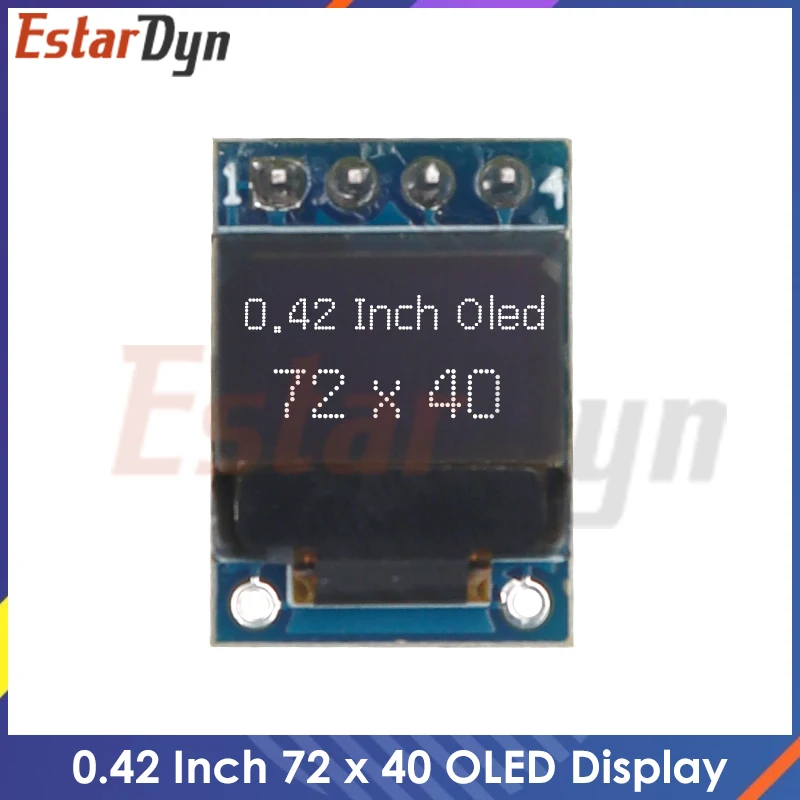 

0.42 Inch White OLED Display LCD Module 72X40 Serial Screen White Color I2C IIC/SPI Interface SSD1306 72*40