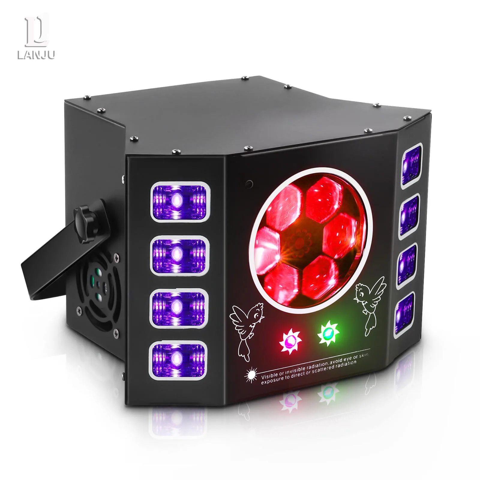 

Disco DJ 4IN1 Laser Light LED UV Beam RGB Pattern Projection DMX Control Strobe Lamps Home Party KTV Club Stage Effect Lighting