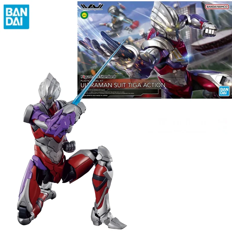 

Bandai Original Figure Rise Standard Ultraman Suit Tiga Action Assembly Model Kit Action Figure Collectible Gifts