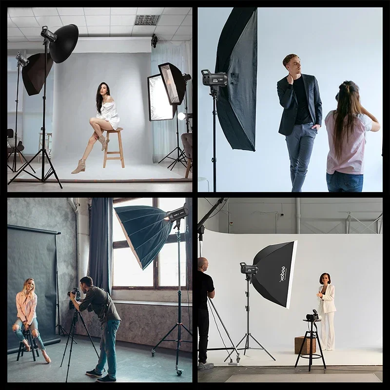 Godox SL100Bi LED Video Light 2800k-6500k Bi-color Version LCD Panel Photogranphy Continuous Output Bowens Mount Studio Light 3