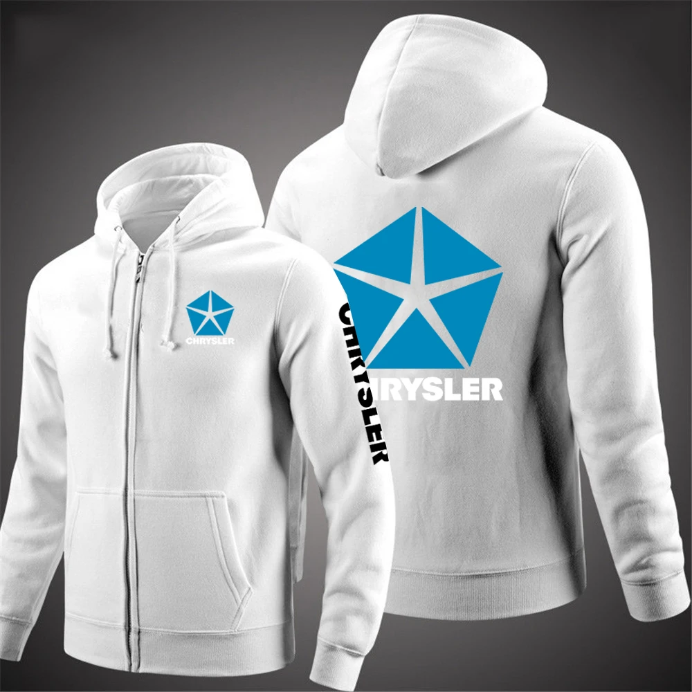 Chrysler 2023 Spring and Autumn New Style Men zipper Hoodies Jacket Printing popular Clothing High street Sweatshirt Coats