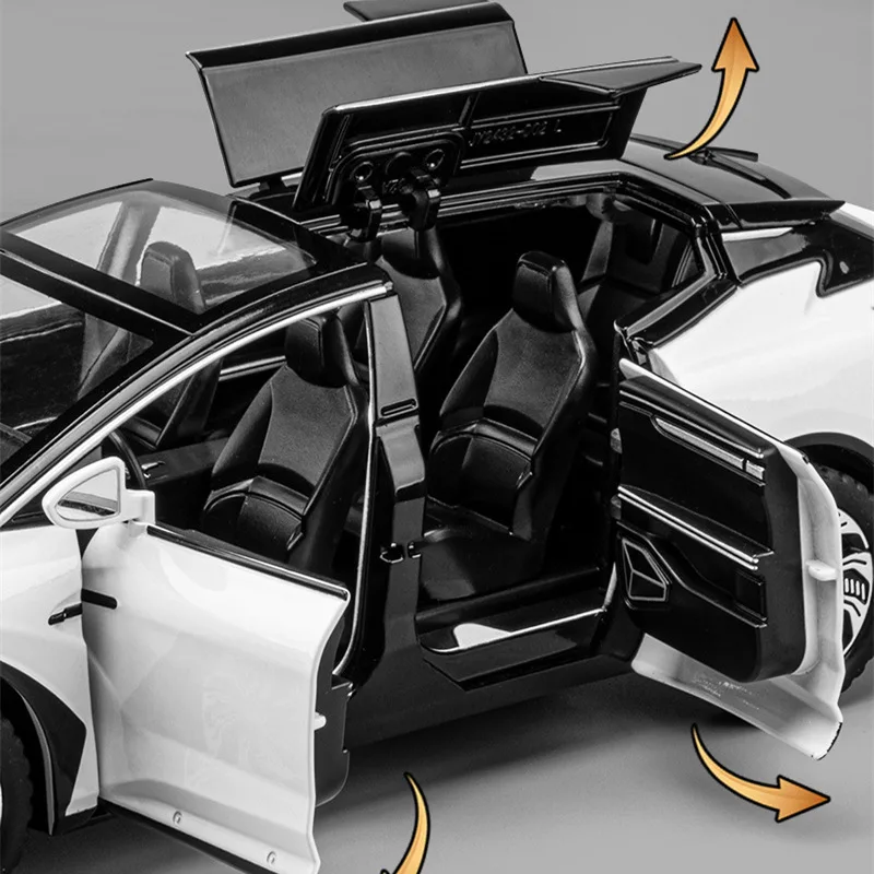 1:24 HiPhi X SUV Alloy New Energy Car Model Diecast Metal Electric Intelligence Vehicles Car Model Sound and Light Kids Toy Gift 5
