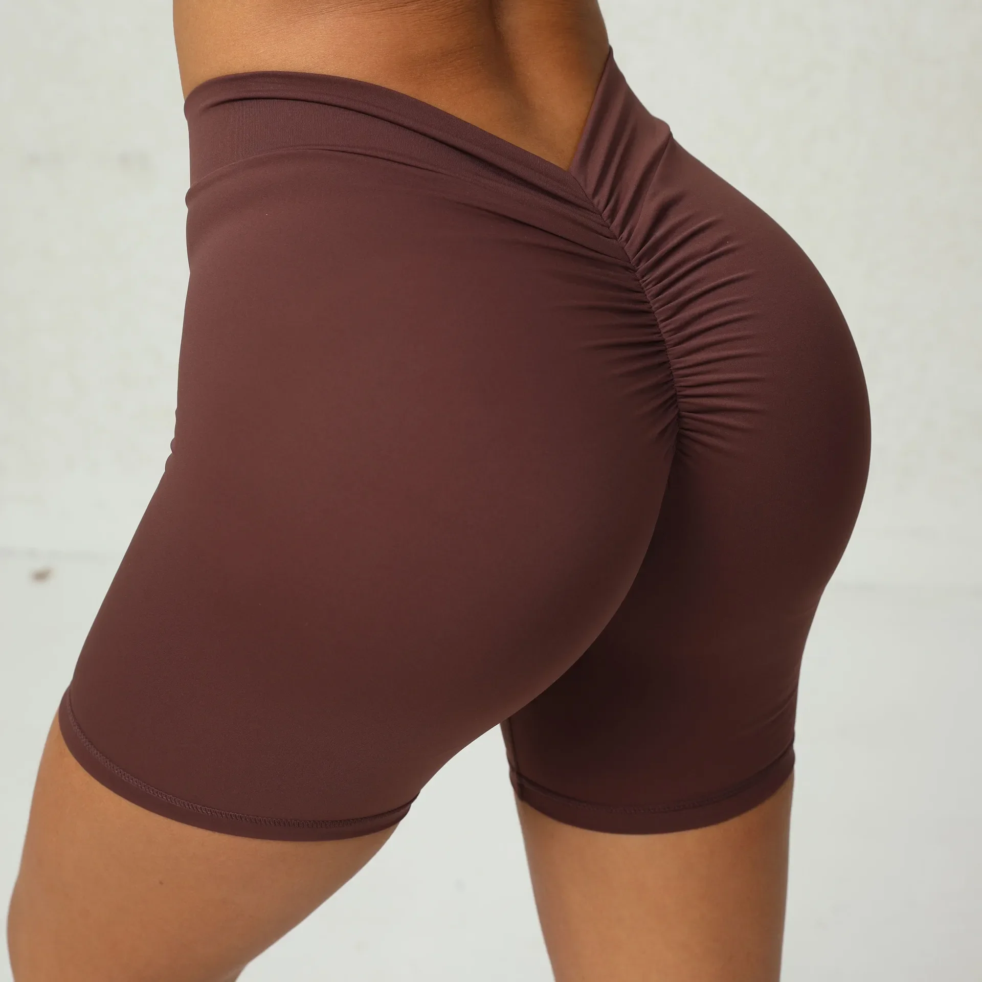 V Back Yoga Shorts Sports Shorts Running Shorts Yoga Shorts Workout Shorts Seamless Shorts For Women Workout Gym Push Up Shorts Scrunch Butt Sport Short Fitness Tights Cycling Activewear
