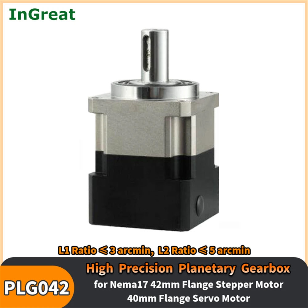

Helical Gear Planetary Reducer Gearbox 5/8mm Input 5:1,10:1,50:1-100:1 for Nema17 42mm Flange Stepper Motor 40mm Servo Motor
